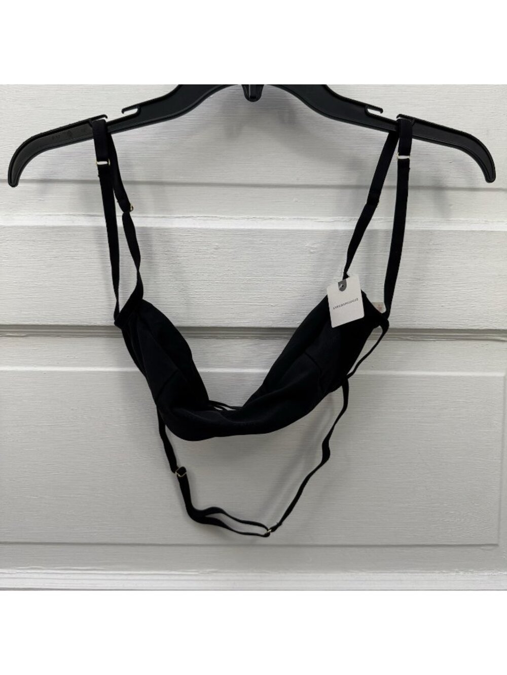NWT Anthropologie LyreBird Structured Strappy Bra Black Small $68